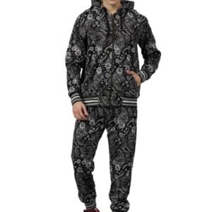 Go Devil Men Hoodie & Track Pants Co-Ord Set Design Printed Black and White Style Jacket with Pant Co ord Sets Mens.