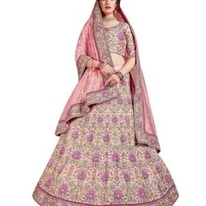 Divine Exim Women's Taffeta Silk Lehenga Choli With Dupatta | Traditional, Wedding, Ethnic WearLehenga for Women and Girls