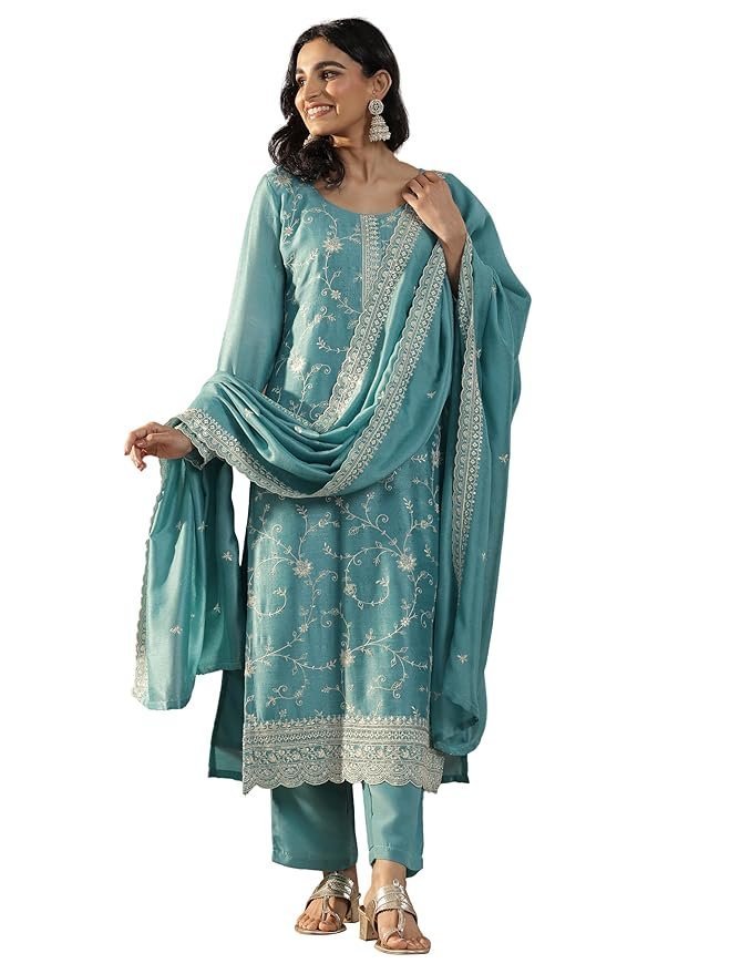 Libas Women's Silk Blend Kurta Sets