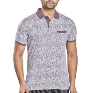 Celsius Men's Regular Poly Cotton Jacquard Polo T-Shirt