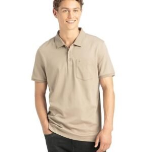 Jockey 3913 Men's Super Combed Cotton Rich Solid Half Sleeve Regular Fit Polo T-Shirt with Chest Pocket