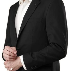 The Tailored Touch Men Blazer Black Coat Single Breasted Formal Casual Fackets
