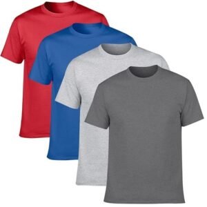 NDB Men's Classic T-shirt Basic Short Sleeve Cotton Tee(pack of 4),Assorted 3,X-Large