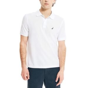 Nautica Men's Classic Fit Short Sleeve Solid Soft Cotton Polo Shirt