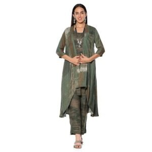 BIBA Women Rayon Straight Printed Suit Set