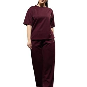 YHA Womens Casual Round Neck Tracksuit Summer Half Sleeve T-shirt Trackpant Co-ord Set