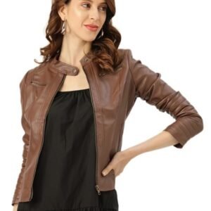Leather Retail Faux Leather Women Regular Jacket