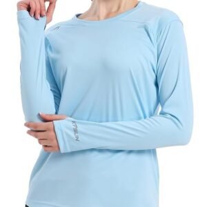 Women's UPF 50+ UV Sun Protection Shirt Outdoor Performance Long Sleeve Rash Guard Shirts for Hiking,Swim,Fishing