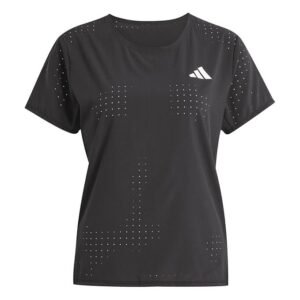 adidas Women's Polyester Geometric Slim Fit T-Shirt